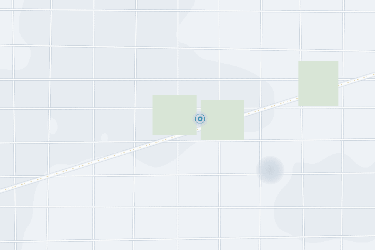 Street map of Keller, Texas with the HQ location marked